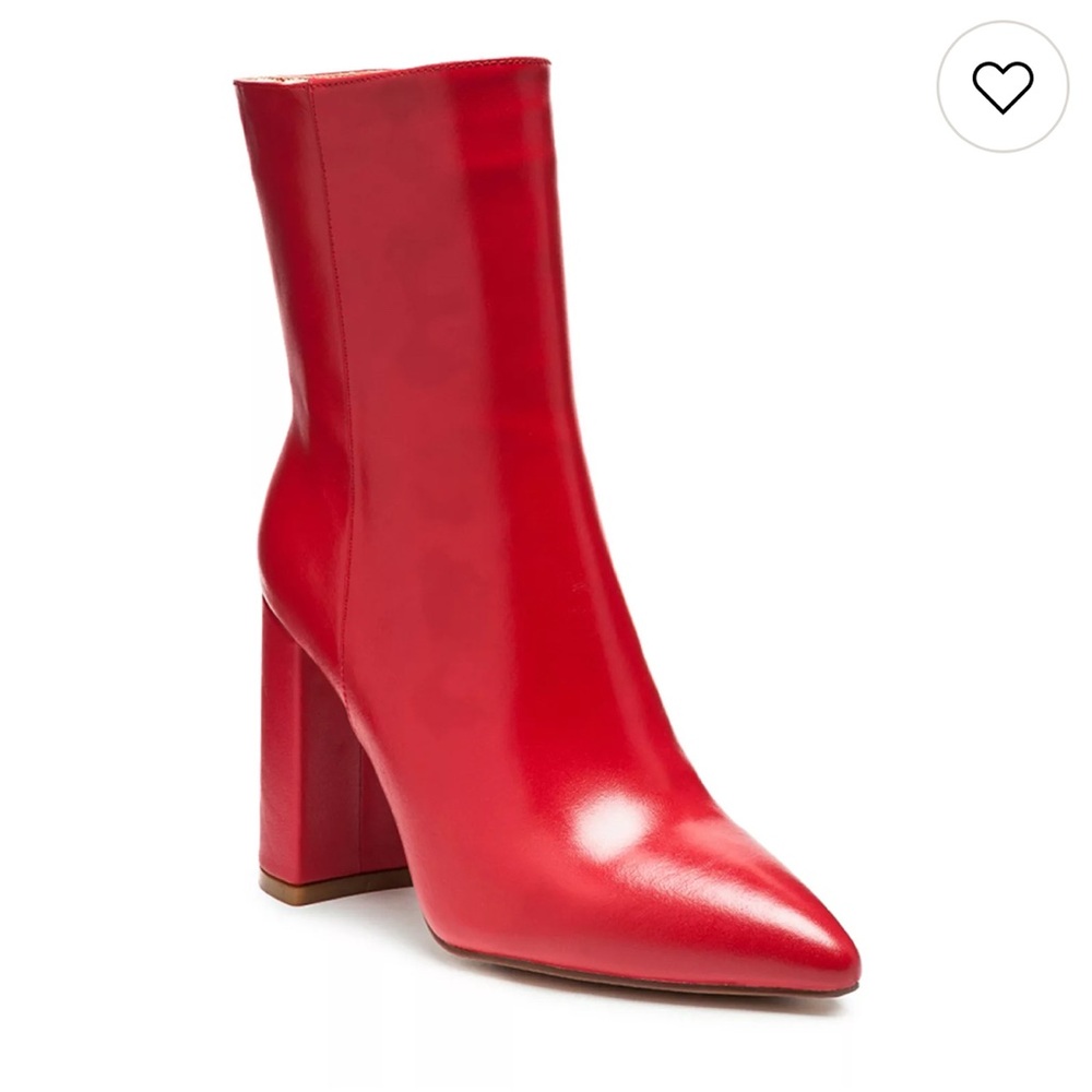 Chic Red Heeled Boots - Brand New NEVER worn